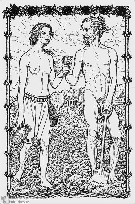 Fidus, <i>Zurück zur Natur – Menschenpaar</i> (1910)