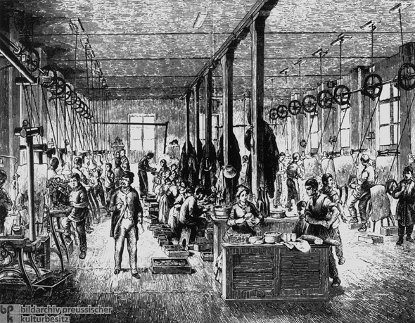 Child Laborers in an Optics Factory (c. 1870) 