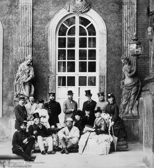 Taking Tea On the Terrace of the Neue Palais (July 9, 1870)