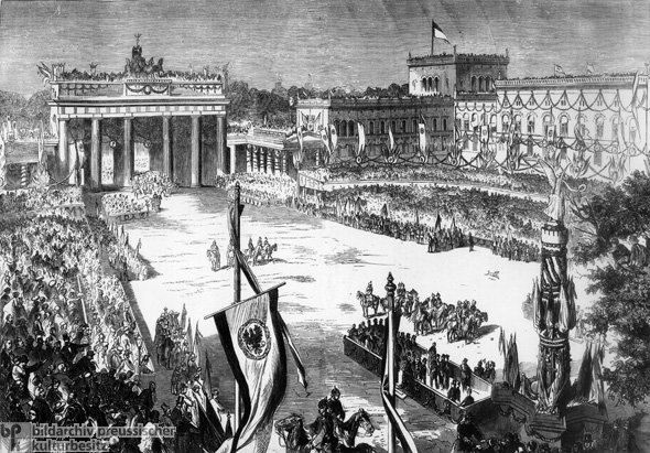 Siegesfeier beim Brandenburger Tor (21. September 1866)
