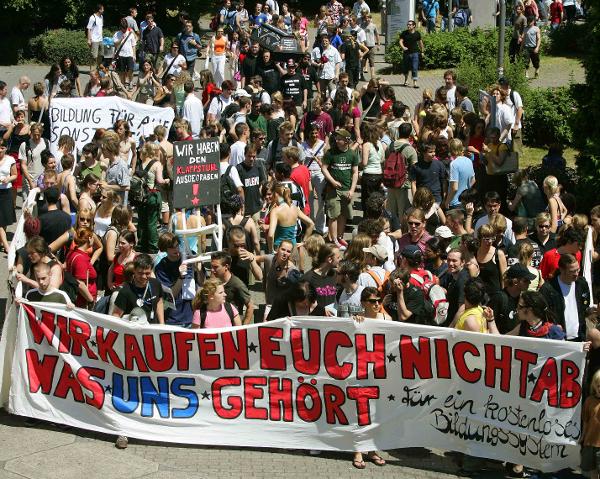 Demonstration gegen die Einführung von Studiengebühren (23. Juni 2005)