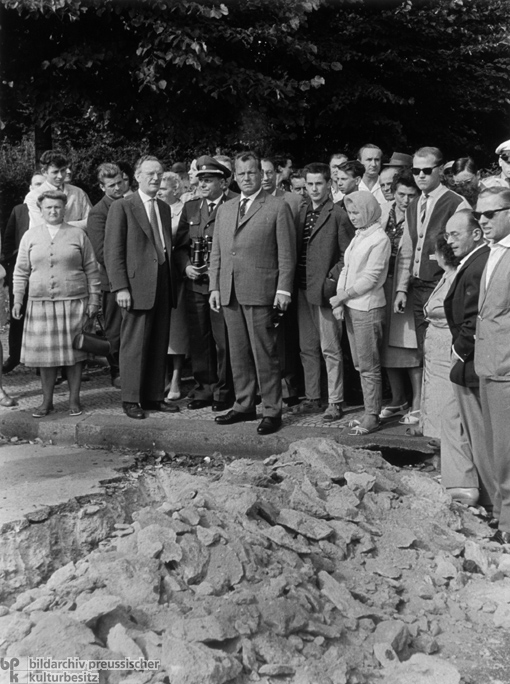 Willy Brandt Watches as the Wall is Built (August 13, 1961)