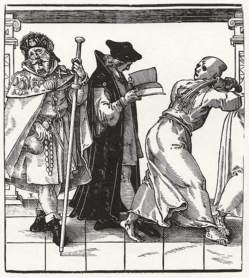 Church Hierarchy: Pilgrim, Vicar, and Flagellant (2nd Half of the 16th Century)