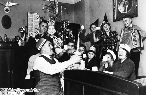 New Year’s Eve Celebration underneath a Swastika (1938)