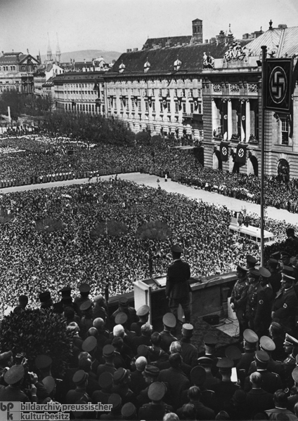 Rally on Heldenplatz [Heroes' Square] in Vienna – Hitler Delivers a Speech on the Day after the Annexation of Austria (March 15, 1938)