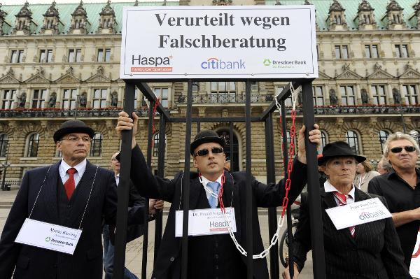 Demonstration zum Jahrestag der Insolvenz von Lehman Brothers (15. September 2009)