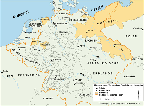 Mitteleuropa am Vorabend der Französischen Revolution (1786)