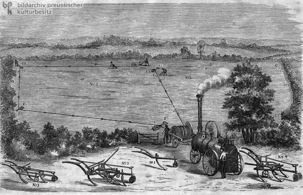 Steam Plow from 1858 (c. 1860)