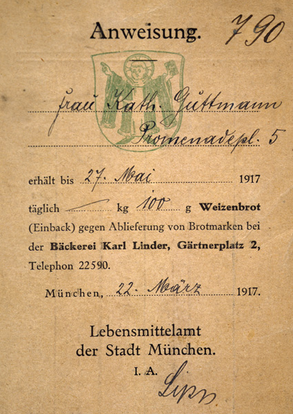 Lebensmittelrationierung (1917)