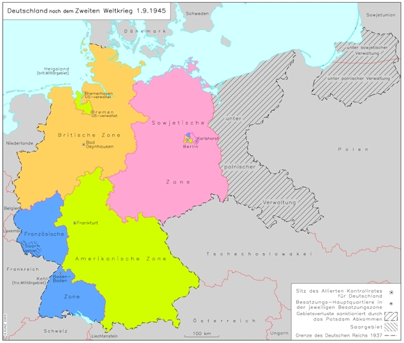 Deutschland nach dem Zweiten Weltkrieg (1. September 1945)