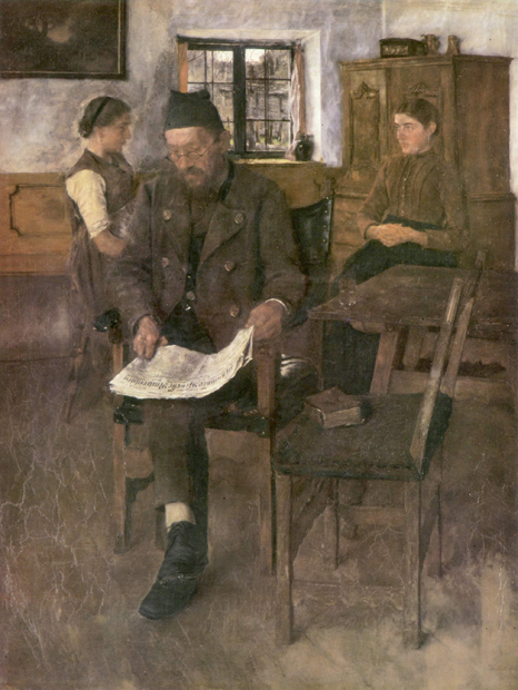 Wilhelm Leibl, <i>The Newspaper Reader</i> [<i>Der Zeitungsleser</i>] (1891)